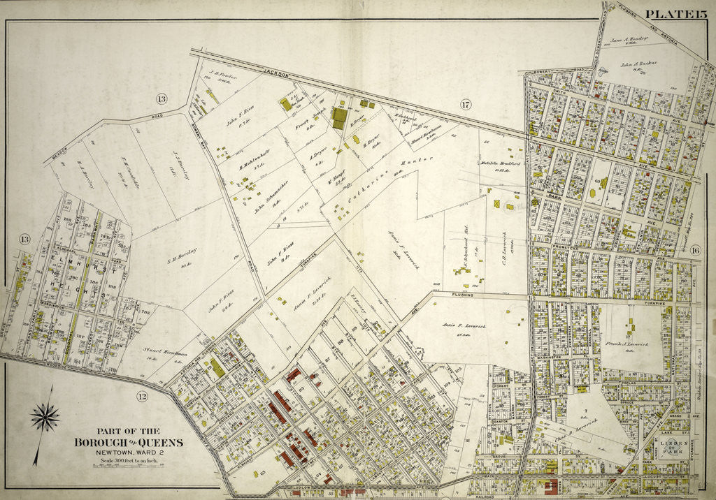 Detail of Part of the Borough of Queens, New town, Ward 2, New York by Anonymous