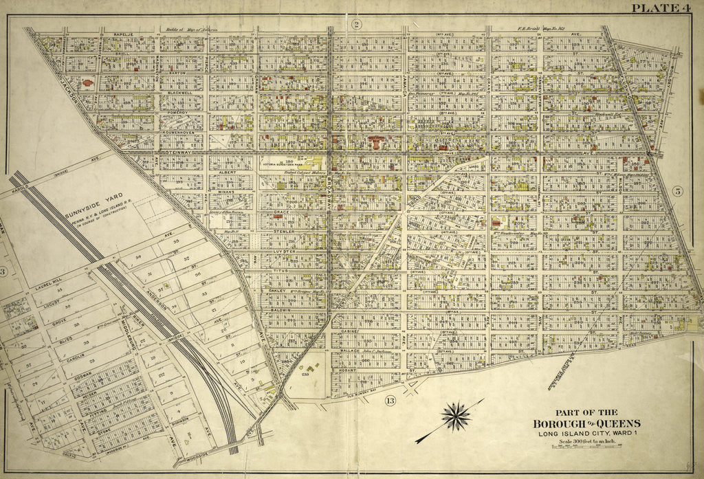 Detail of Bounded by Rapelje Avenue, Woolsey Avenue, Flushing Avenue, Old Bowery Bay Road, Woodside Avenue, Middleburg Avenue, Celtic Woodside Avenue, Foster Avenue, Laurel Hill Avenue, Skillman Avenue, Harold Avenue and Jackson Avenue, New York by Anonymous