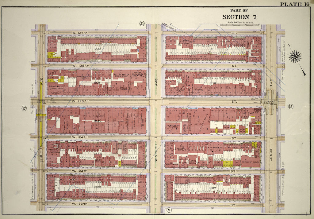 Detail of Part of Section 7, New York by Anonymous