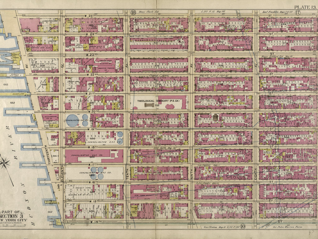 Detail of Part of Section 2: New York City by Anonymous
