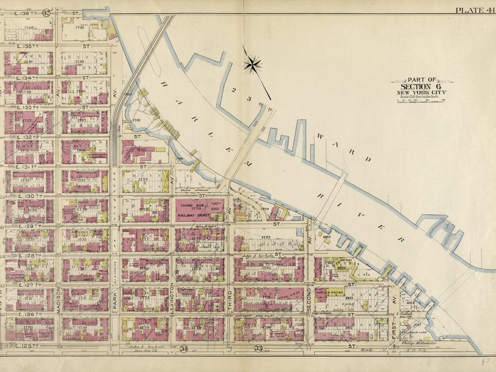 Detail of Part of Section 6: New York City by Anonymous