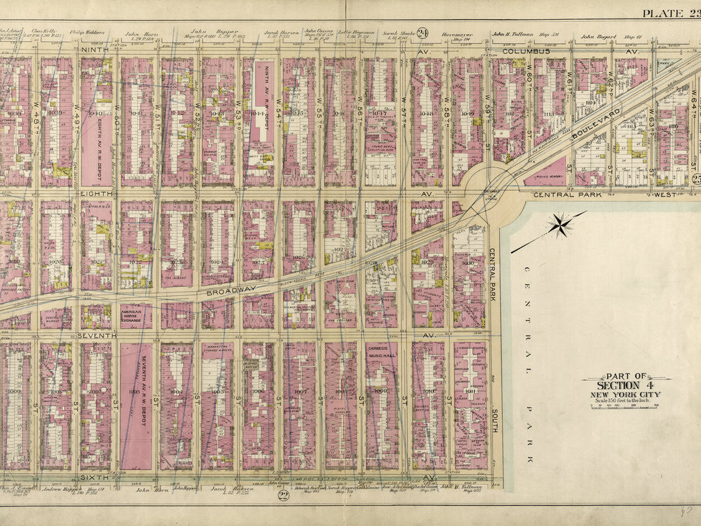 Detail of Part of Section 3: New York City by Anonymous