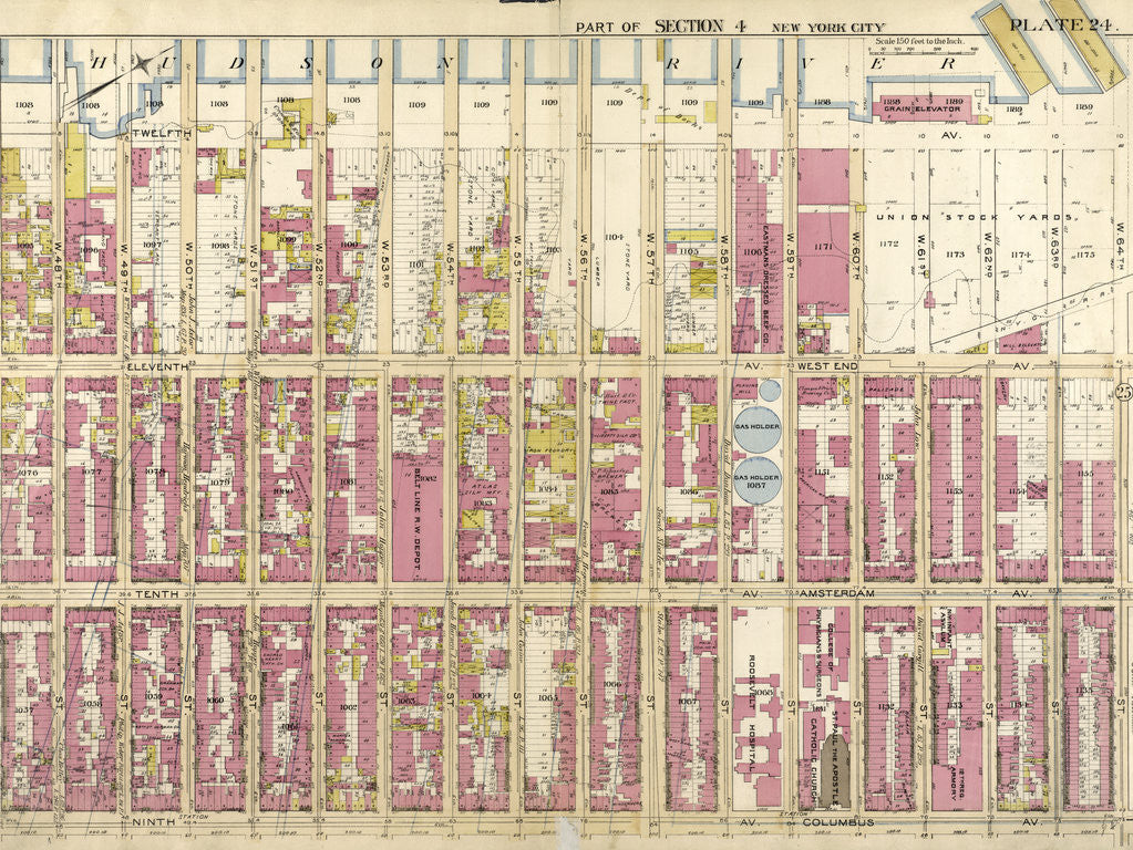 Detail of Part of Section 4: New York City by Anonymous