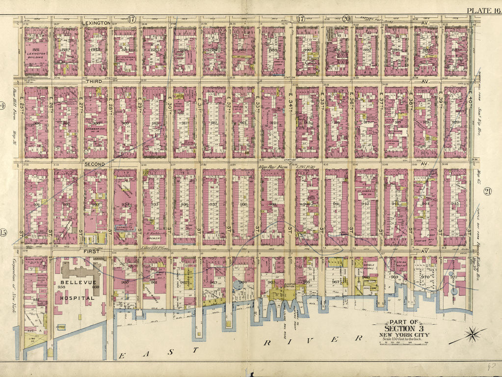Detail of Part of Section 3: New York City by Anonymous