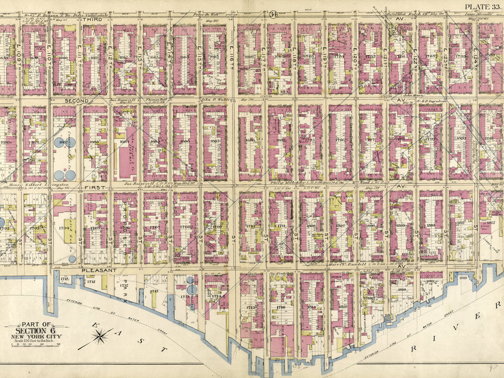 Detail of Part of Section 6: New York City by Anonymous