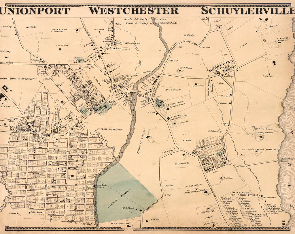 Detail of Unionport - Westchester - Schuyerville :Town & County of Westchester, N.Y by Anonymous