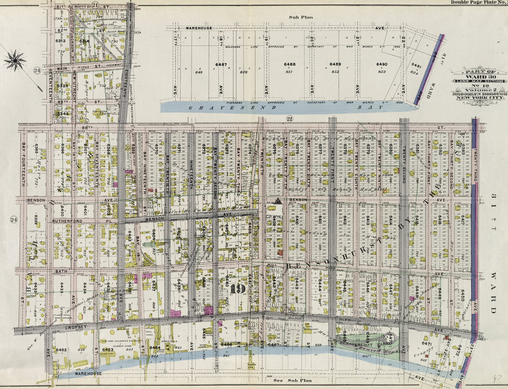 Detail of Bounded by 81st Street, Eighteenth Avenue, 86th Street, Twenty-Third Avenue, Warehouse Avenue, Seventeenth Avenue, Cropsey Avenue, Bay-Fourteenth Street, 86th Street and Seventeenth Avenue, New York by Anonymous