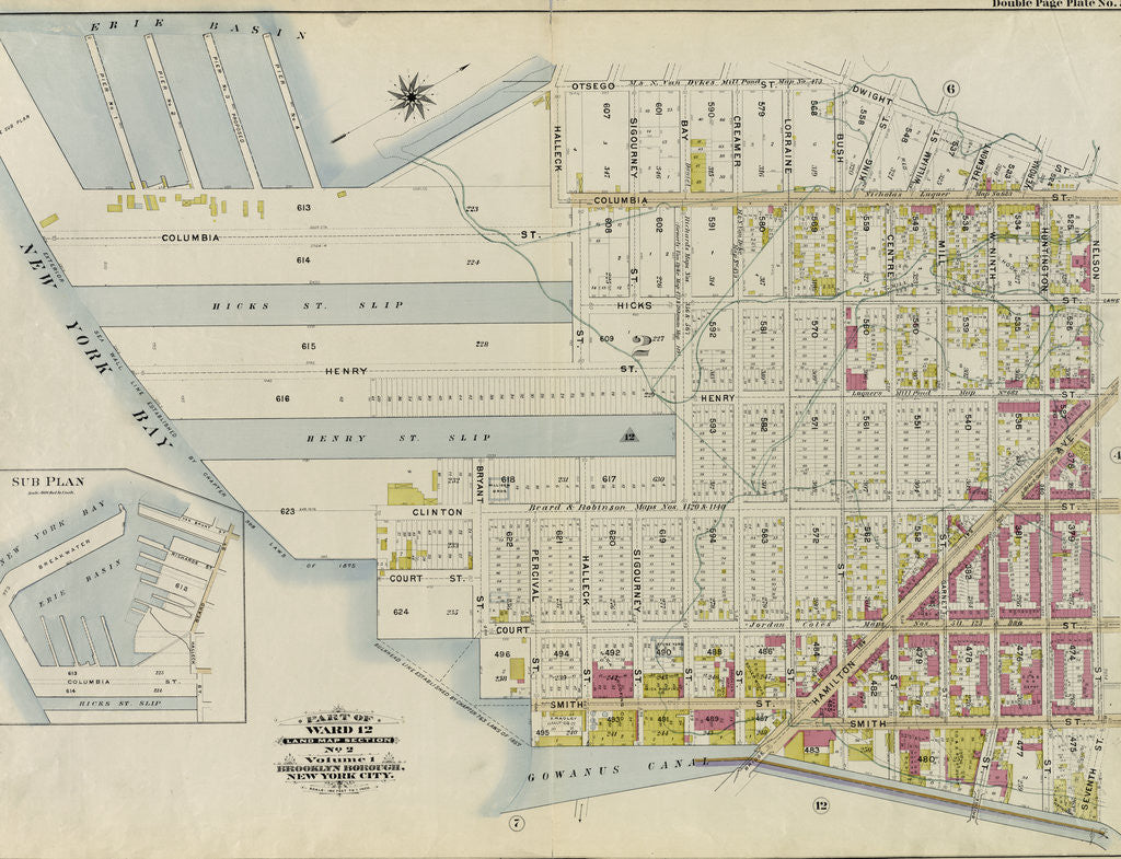Detail of Part of Ward 12. Land Map Section, No. 2, Volume 1, Brooklyn Borough, New York City by Anonymous