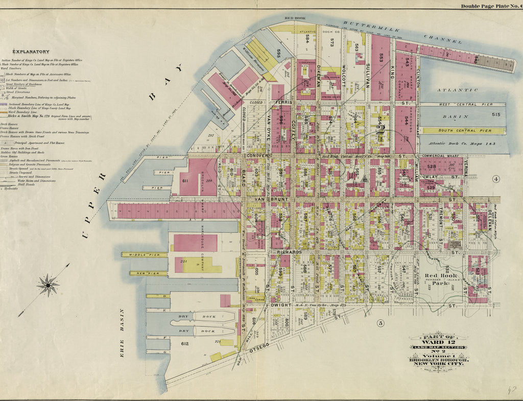 Detail of Part of Ward 12. Land Map Section, No. 2, Volume 1, Brooklyn Borough, New York City by Anonymous