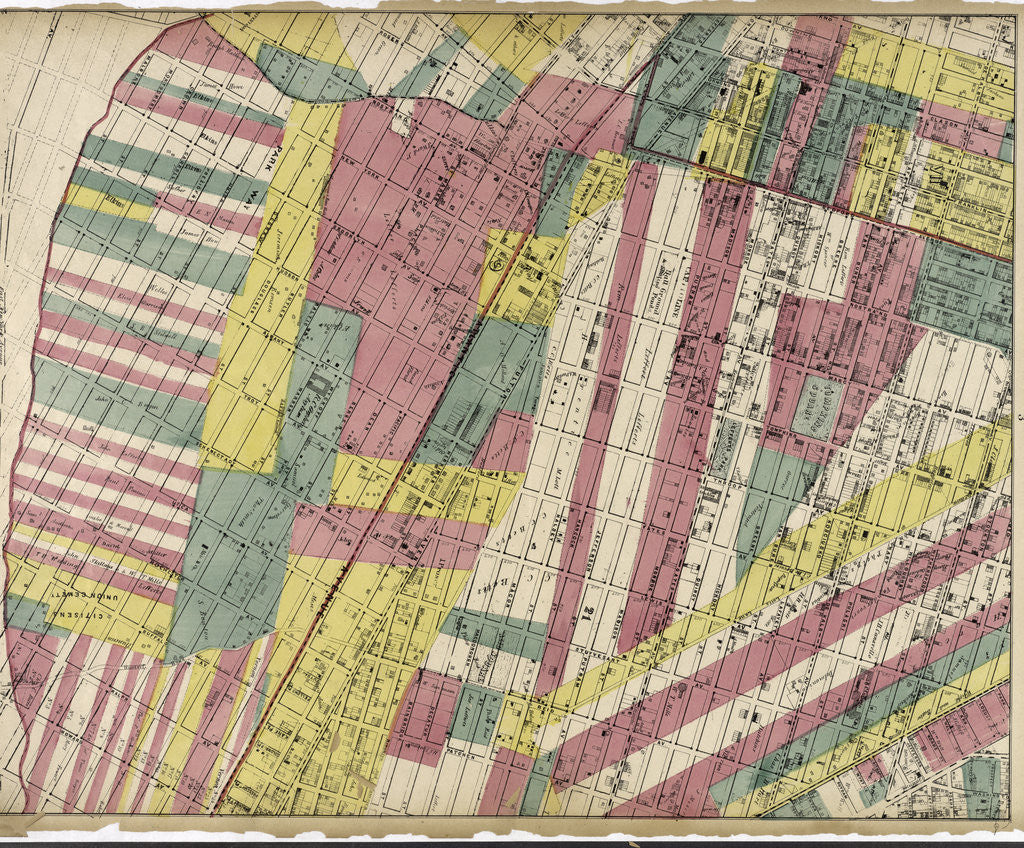 Detail of Sheet 3: Map encompassing Bedford Stuyvesant, Crown Heights and Weeksville, New York by Anonymous