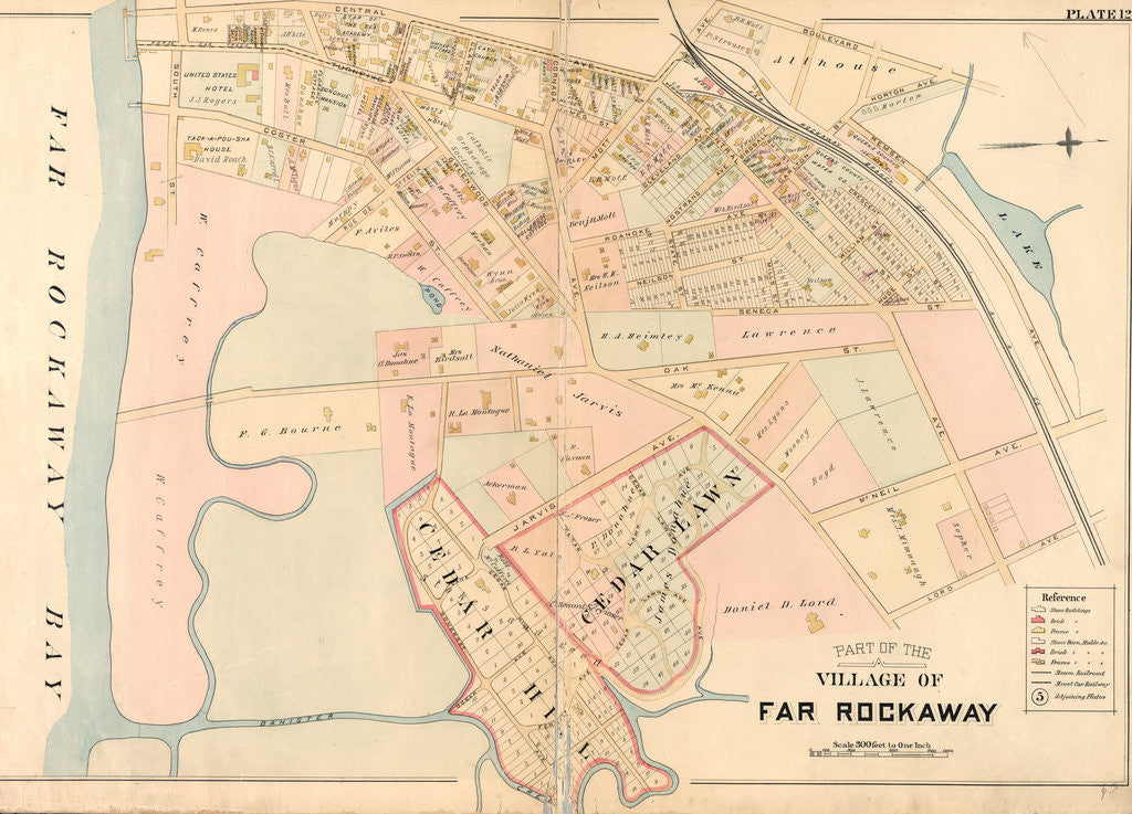 Detail of Part of the Village of Far Rockaway, New York by Anonymous