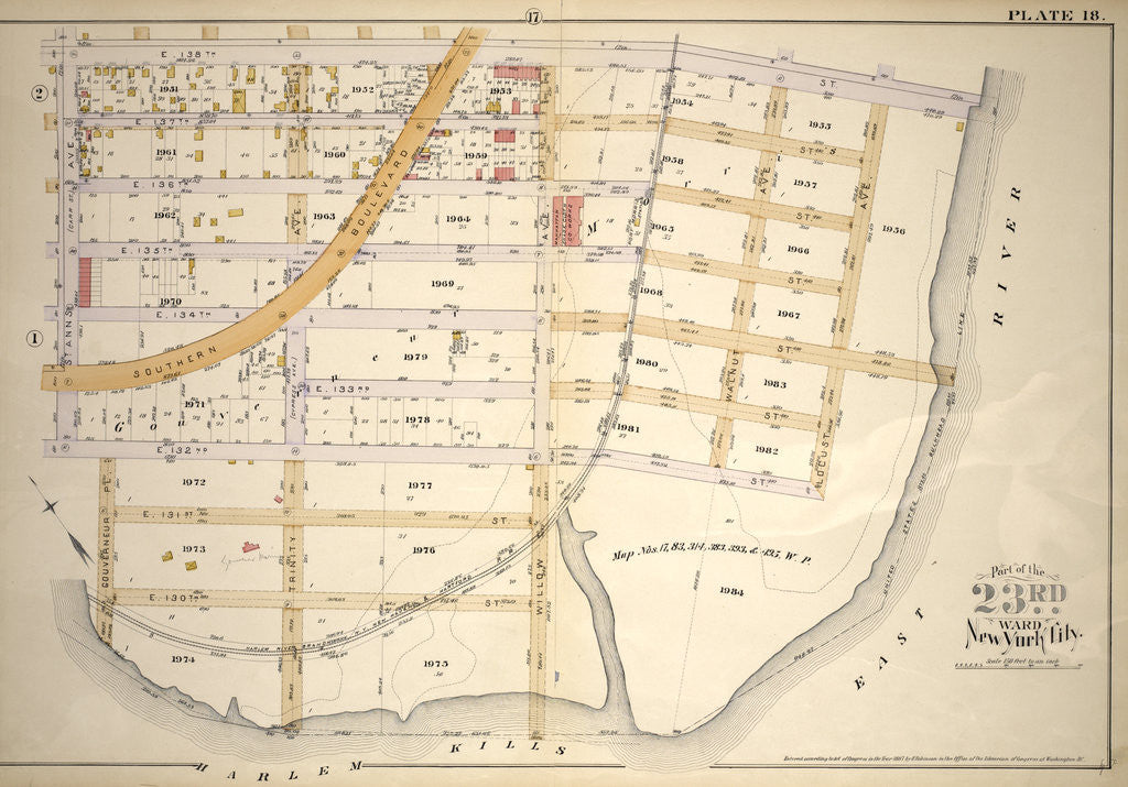 Detail of Part of the 23rd Ward, New York City by Anonymous