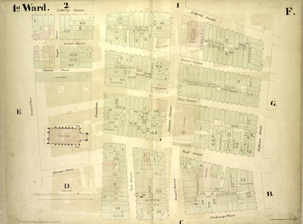 Detail of Map bounded by Liberty Street by Anonymous