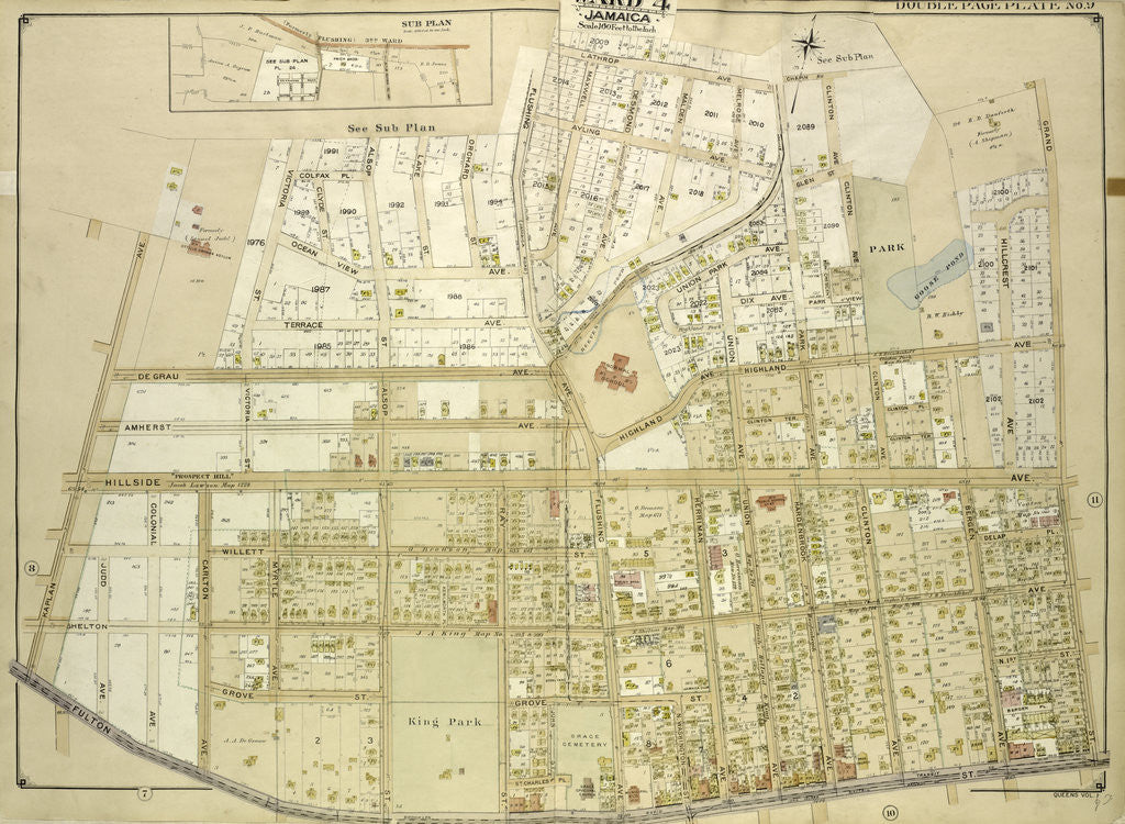 Detail of Map bounded by Terrace Ave., Ocean View Ave., K., New York by Anonymous