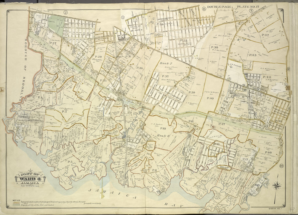 Detail of Map bounded by Liberty Ave., Rockaway Turnpike, Mile Hill Road; Including Corn Fill Creek, Spring Creek, New York by Anonymous