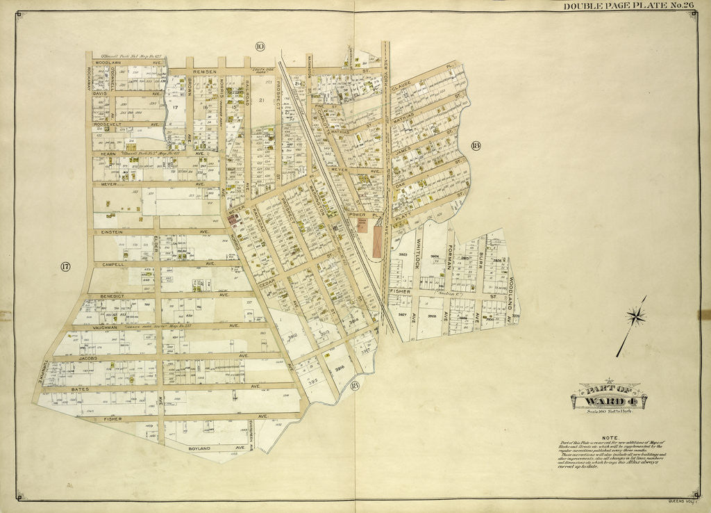 Detail of Map bounded by Woodlawn Ave., Remsen St., New York Ave., Claude PL by Anonymous