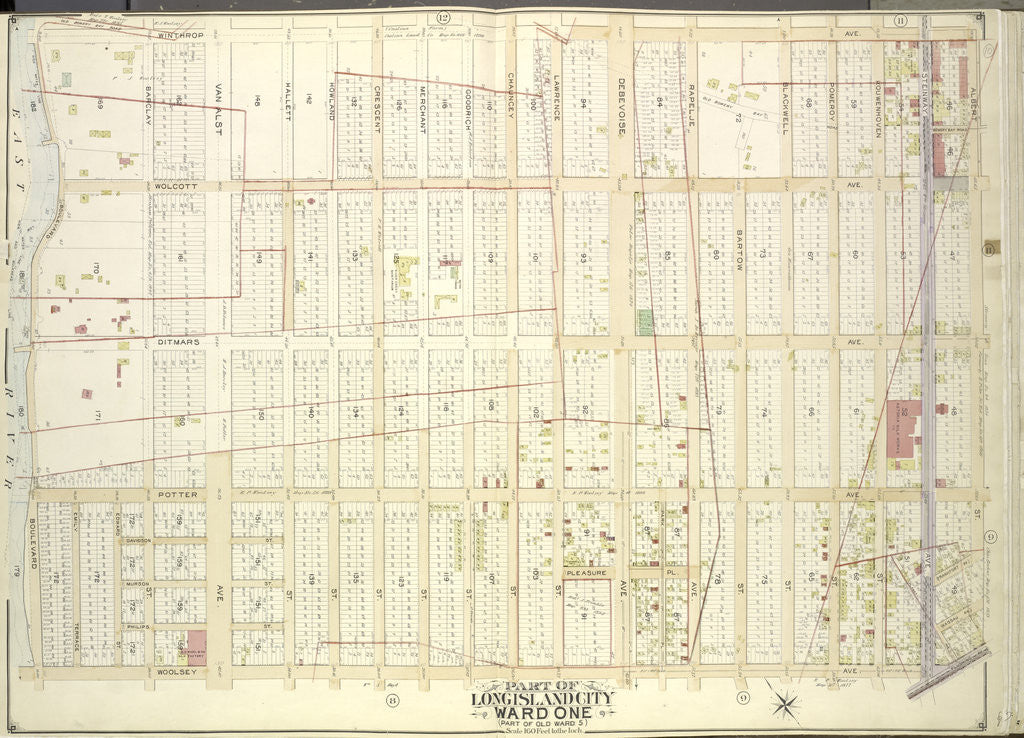 Detail of Map bounded by Winthrop Ave by Anonymous