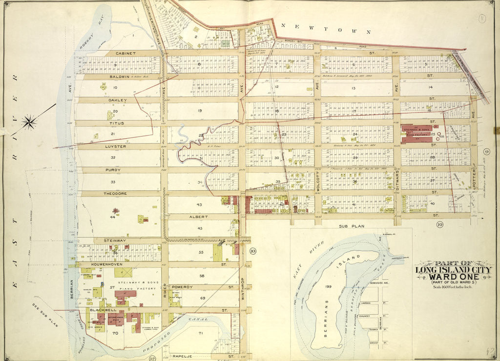 Detail of Map bounded by Old Bowery Bay Road, Flushing Ave., Potter Ave by Anonymous