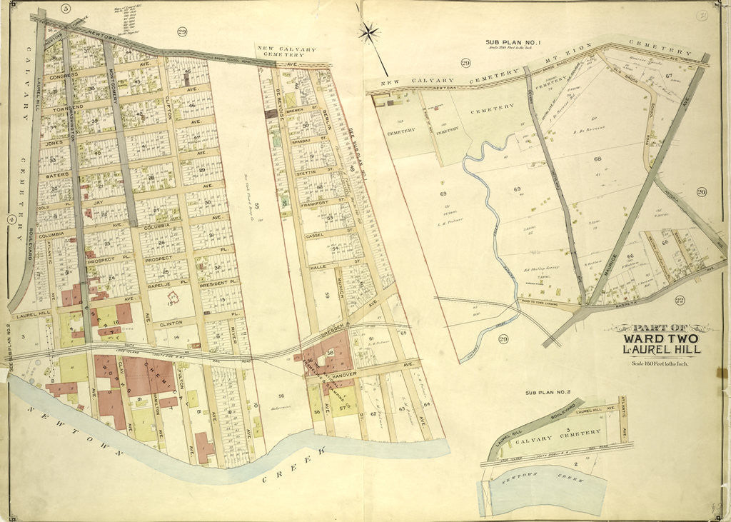 Detail of Map bounded by Newtown Ave., Maurice Ave., Old., New York by Anonymous