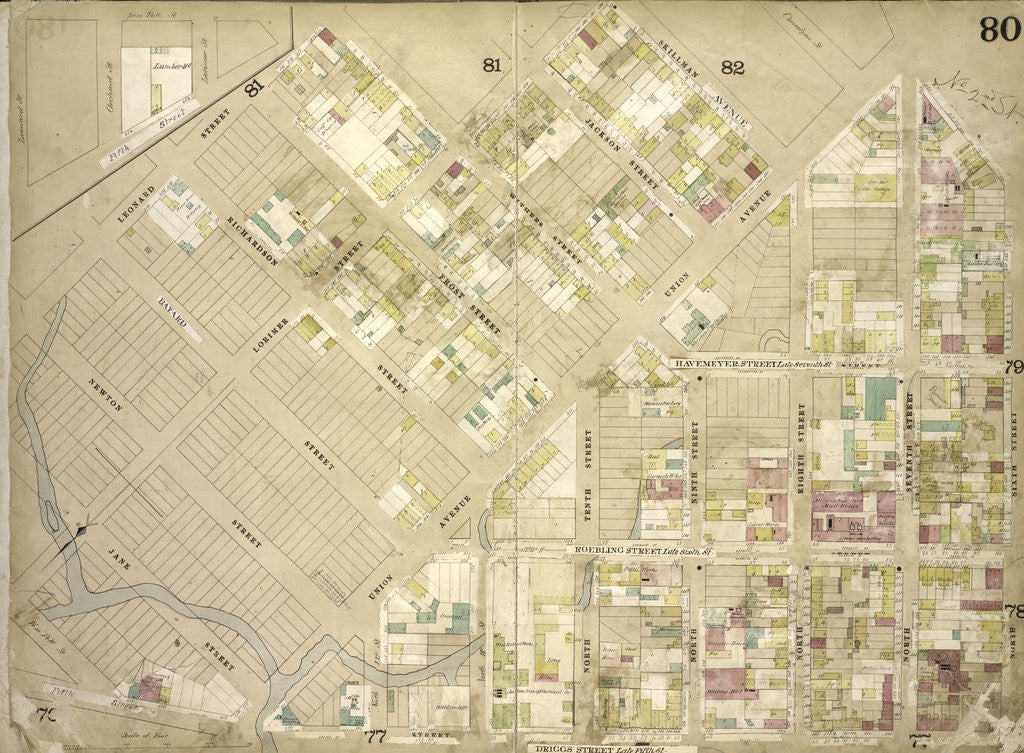 Detail of Map bounded by Leonard St., Orchard St., 5th St., Loniner St., Van Pelt St by Anonymous