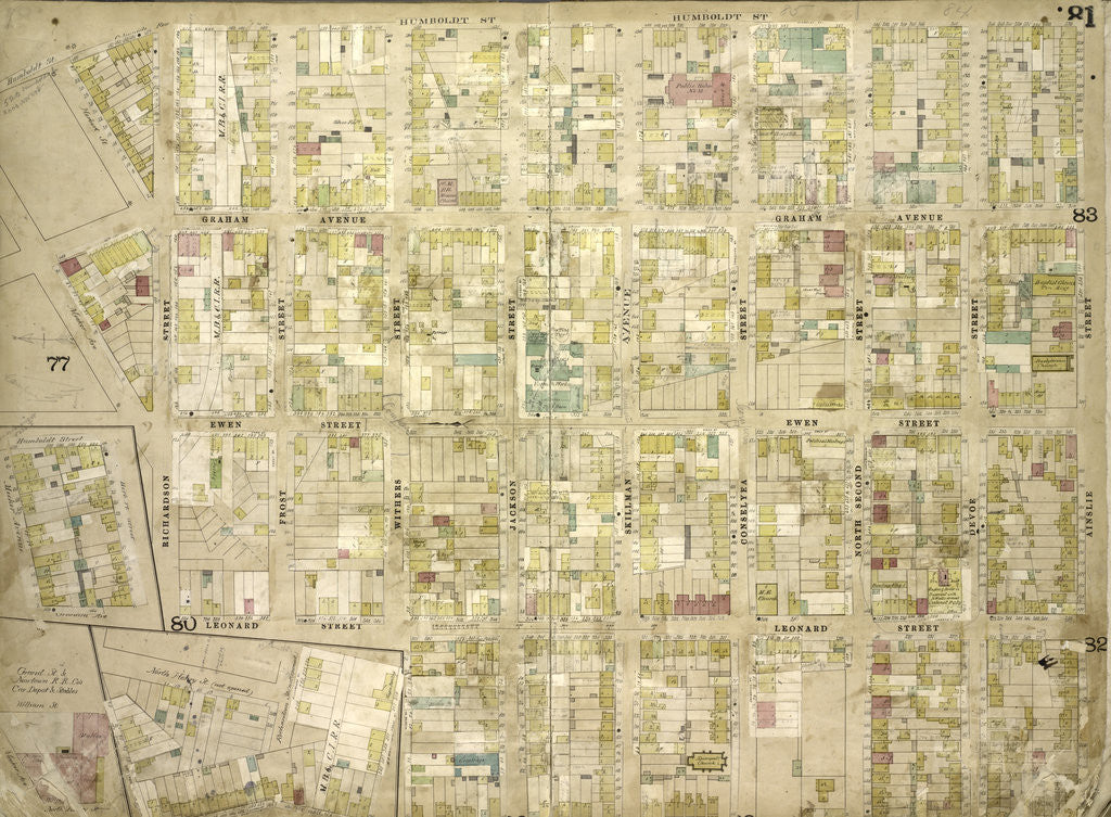 Detail of Map bounded by Humboldt St., Herbert St., Meeker Ave by Anonymous