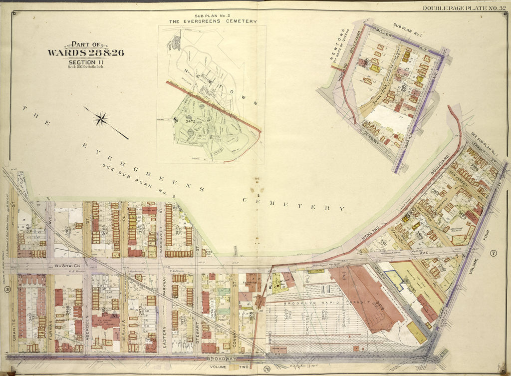 Detail of Map bounded by Highland Blvd., Mil., New York by Anonymous