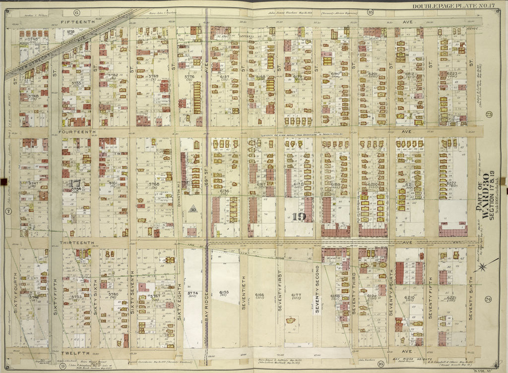 Detail of Map bounded by 15th Ave., 76th St; Including 12th Ave., 64th St., New York by Anonymous