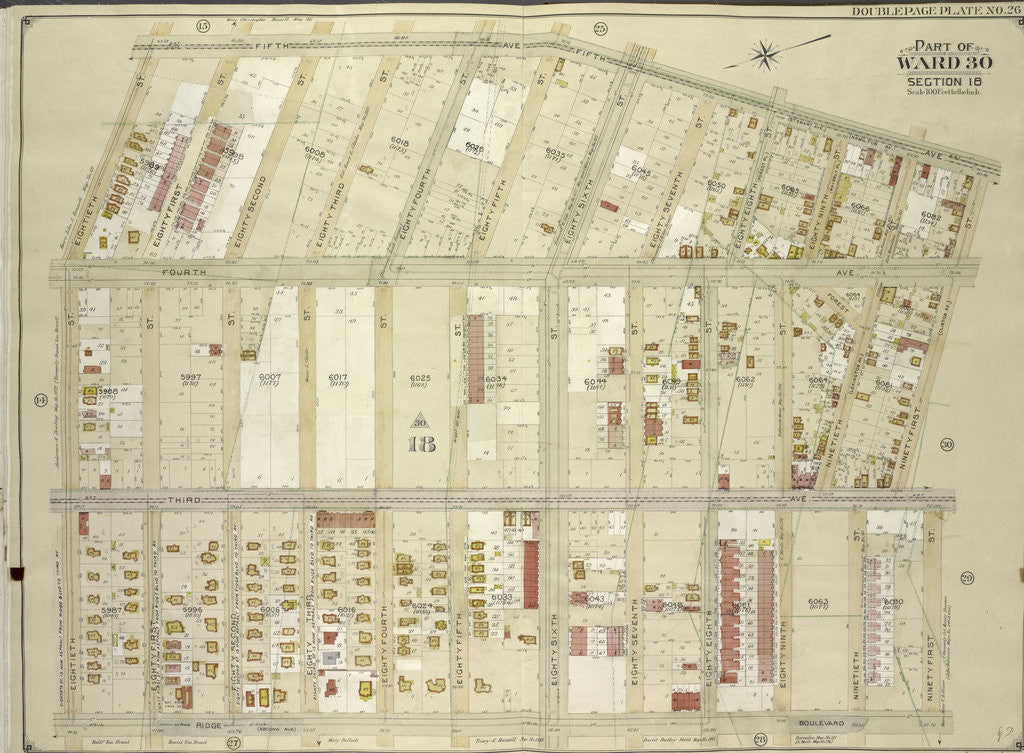 Detail of Map bounded by 5th Ave., 91st St; Including Ridge Blvd., 80th St., New York by Anonymous