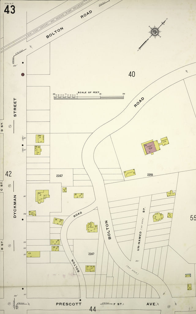 Detail of Map bounded by Bolton Rd., Prescott Ave., Dyckman St., New York by Anonymous