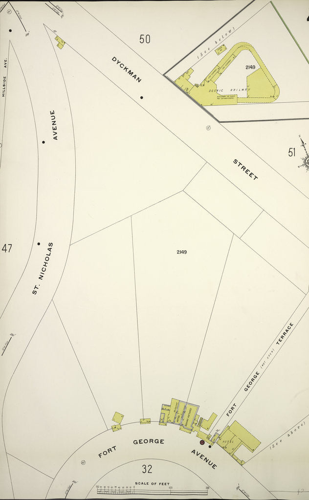 Detail of Map bounded by Dyckman St., Fort George Ave., New York by Anonymous