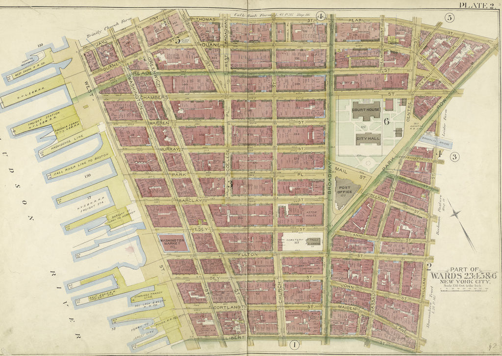 Detail of Map bounded by Jay St by Anonymous