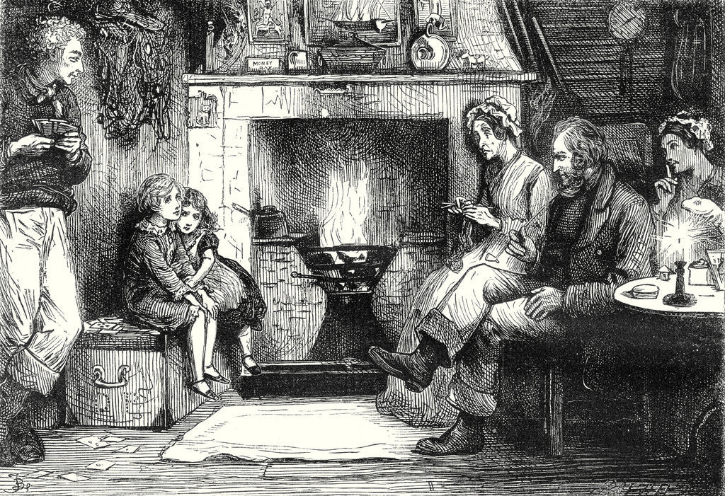 Detail of David Copperfield Dead Mr. Peggotty? I Hinted after a Respectful Pause. Drowndead Said Mr. Peggotty by Anonymous