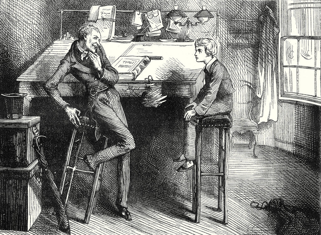 Detail of David Copperfield Oh Thank You Master Copperfield Said Uriah Heep for that Remark! It is So True! Umble As I Am I Know It is So True! Oh Thank You Master Copperfield! by Anonymous