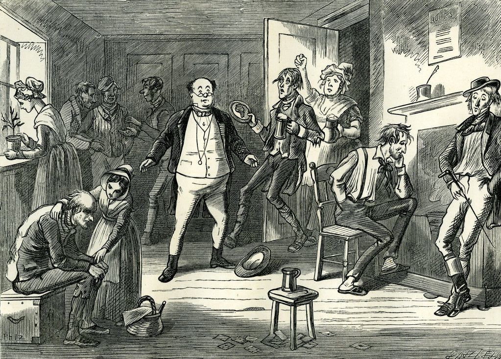 Detail of Pickwick Papers Letting His Hat Fall on the Floor He Stood Perfectly Fixed and Immovable with Astonishment by Anonymous