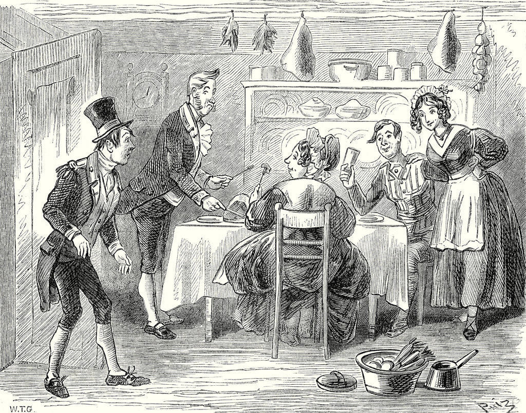Detail of Pickwick Papers the Kitchen Door Opened and in Walked Mr. Job Trotter by Anonymous
