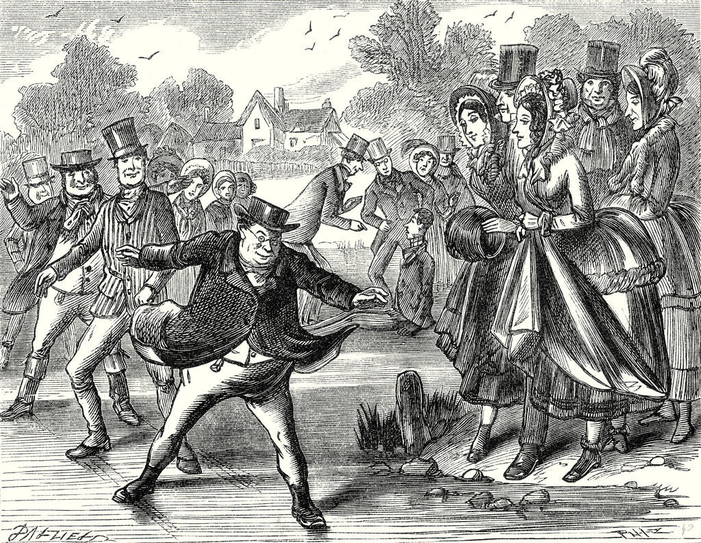 Detail of Pickwick Papers Mr. Pickwick Went Slowly and Gravely Down the Slide with His Feet About a Yard and a Quarter Apart Amidst the Gratified Shouts of All the Spectators. by Anonymous