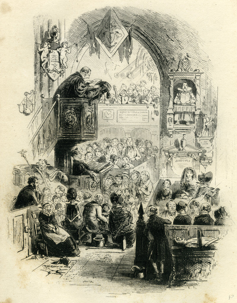 Detail of David Copperfield 'Our Pew at Church' by Anonymous
