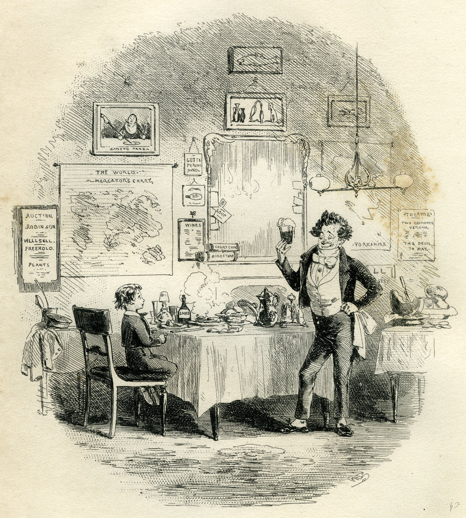Detail of David Copperfield 'the Friendly Waiter and I' by Anonymous