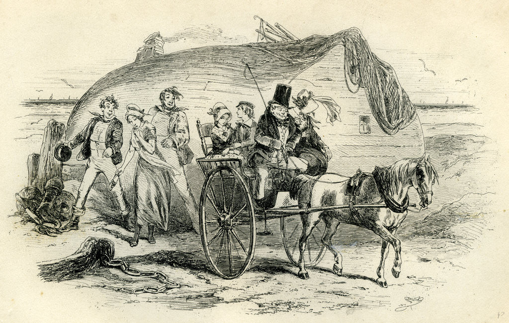 Detail of David Copperfield 'Mrs. Gummidge Casts a Damp on Our Departure' by Anonymous