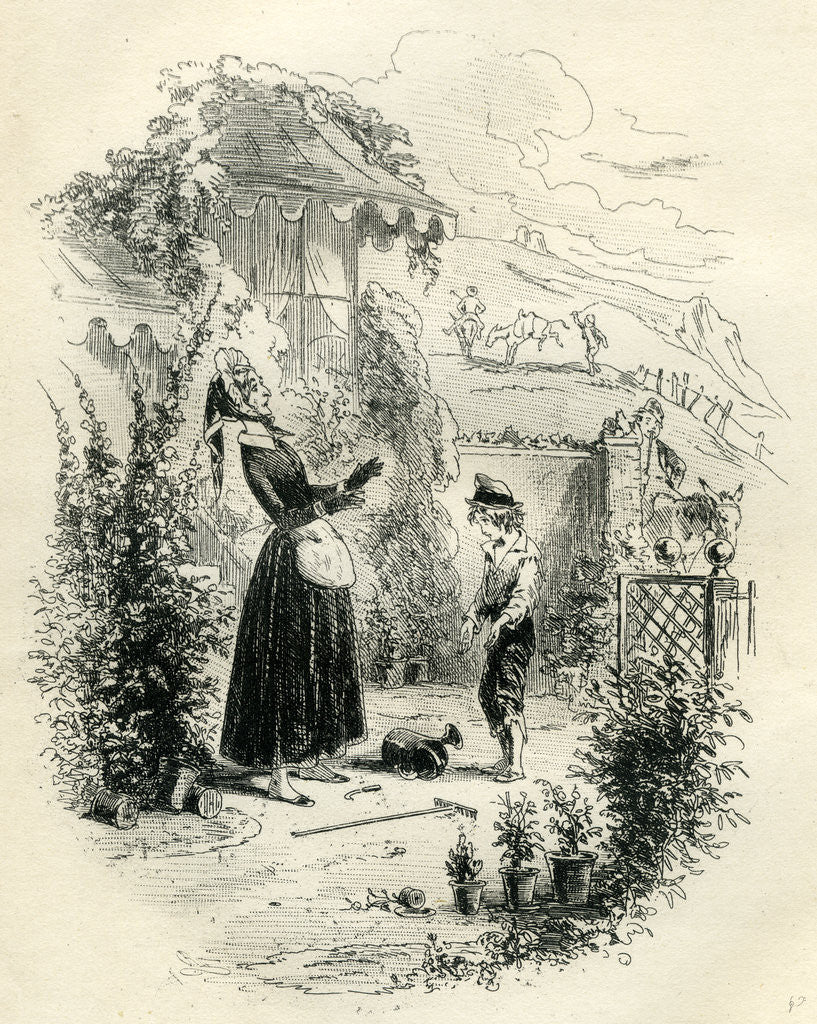 Detail of David Copperfield 'I Make Myself Known to My Aunt' by Anonymous