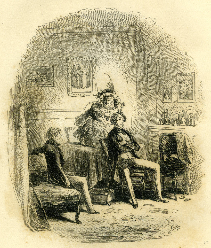 Detail of David Copperfield 'I Make the Acquaintance of Miss Moucher' by Anonymous