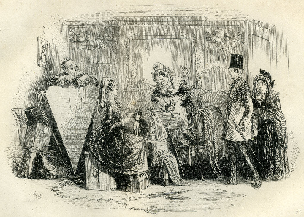 Detail of David Copperfield 'My Aunt Astonishes Me' by Anonymous