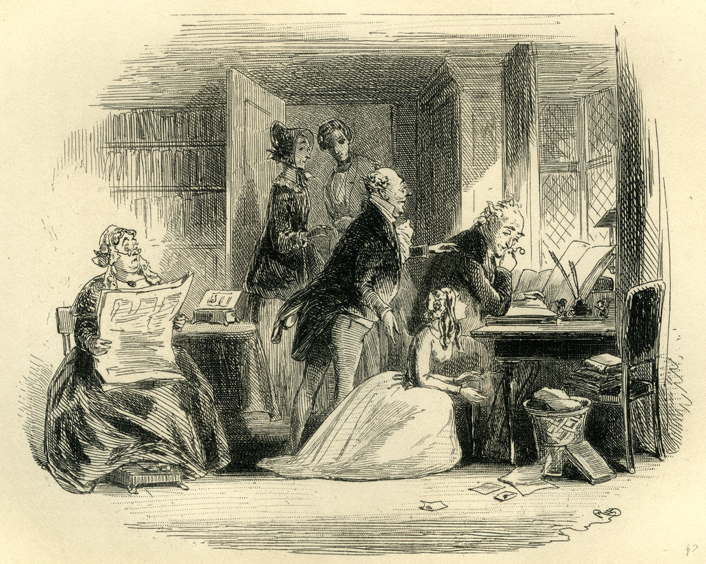 Detail of David Copperfield 'Mr. Dick Fulfils My Aunt’s Prediction' by Anonymous