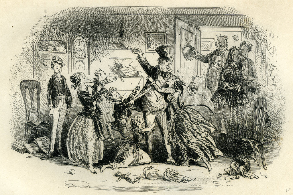 Detail of David Copperfield Restoration of Mutual Confidence Between Mr. And Mrs. Micawber by Anonymous