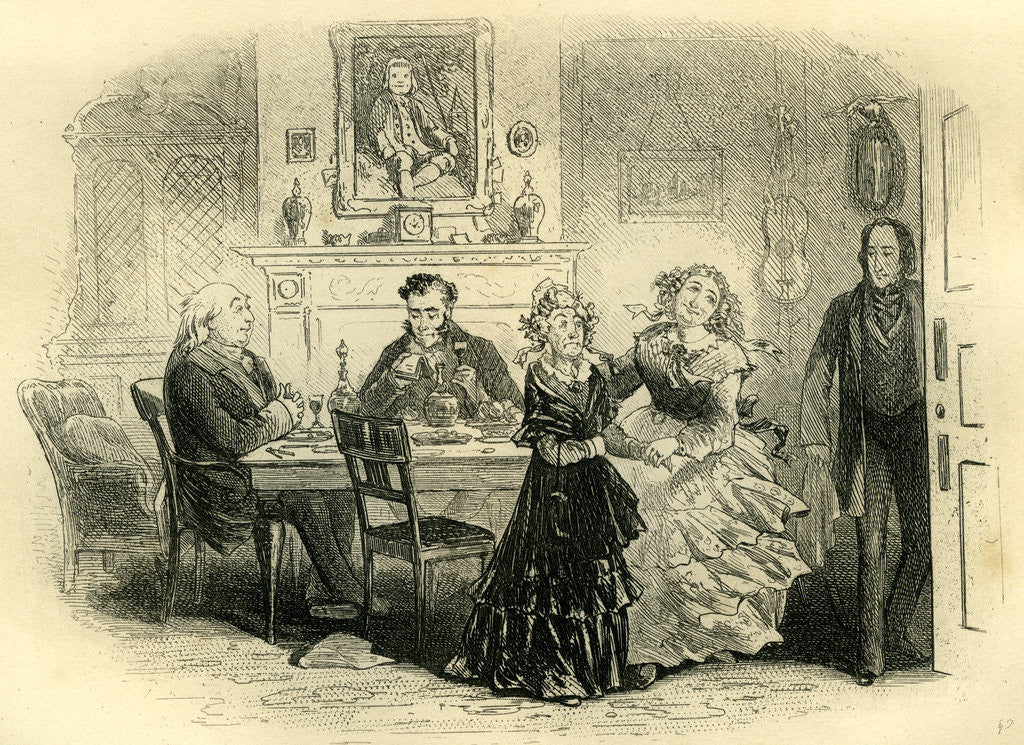 Detail of Little Dorrit Mr. F’s Aunt is Conducted Into Retirement by Anonymous