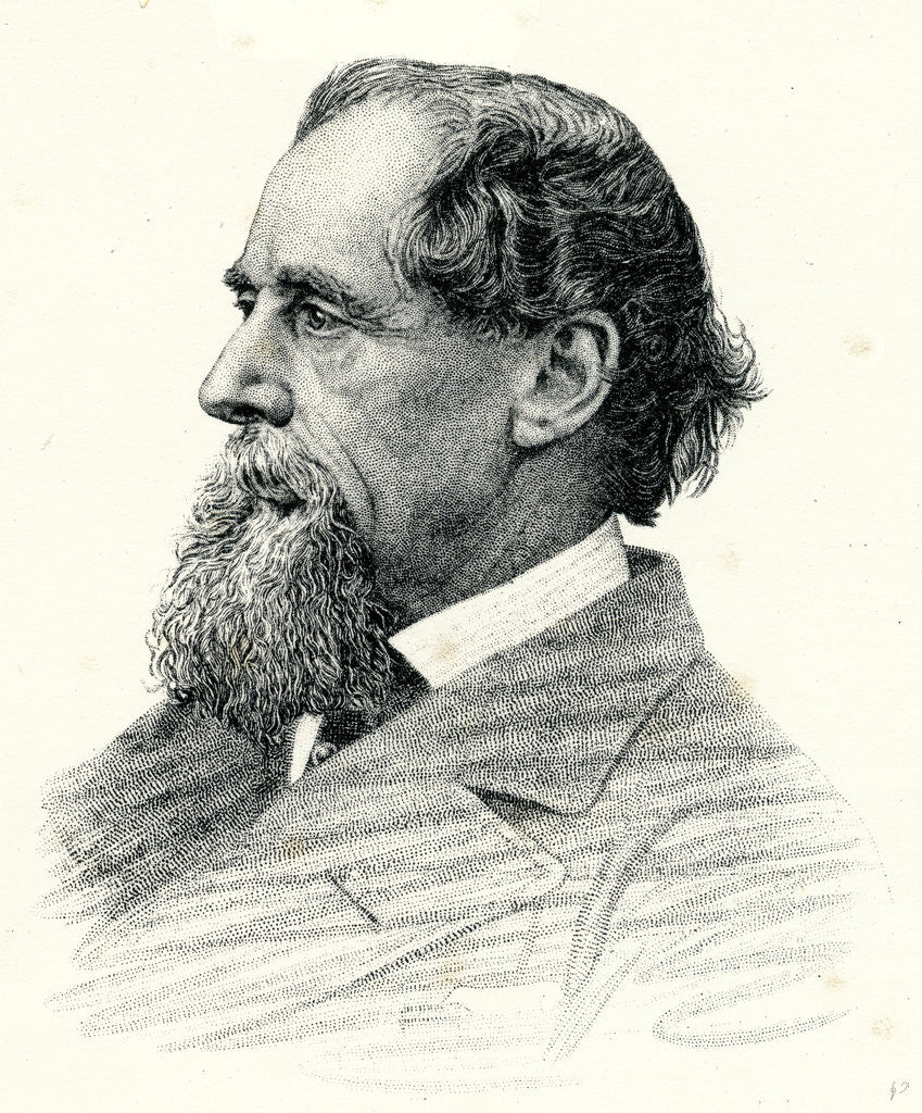 Detail of Portrait of Charles Dickens 1870 by Anonymous