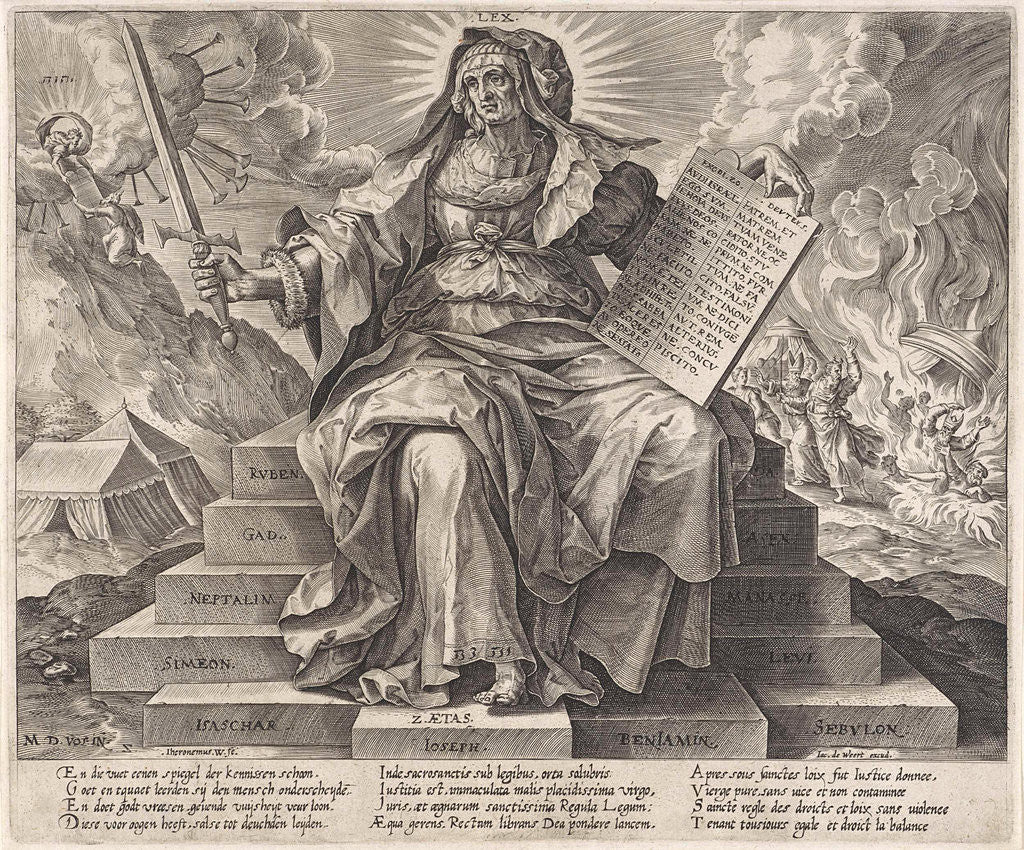 Detail of The Silver Age: the law of the Old Testament by Jacob de Weert