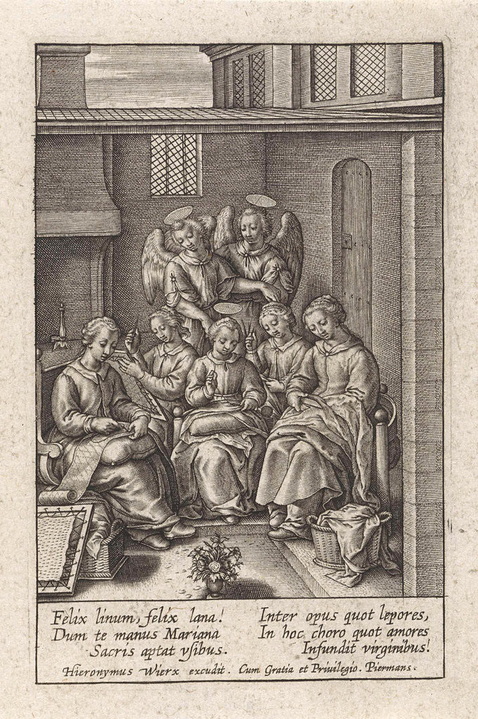 Detail of Young Mary as a seamstress by Anonymous