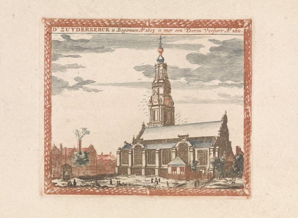 Detail of South Church in Amsterdam by Carel Allard