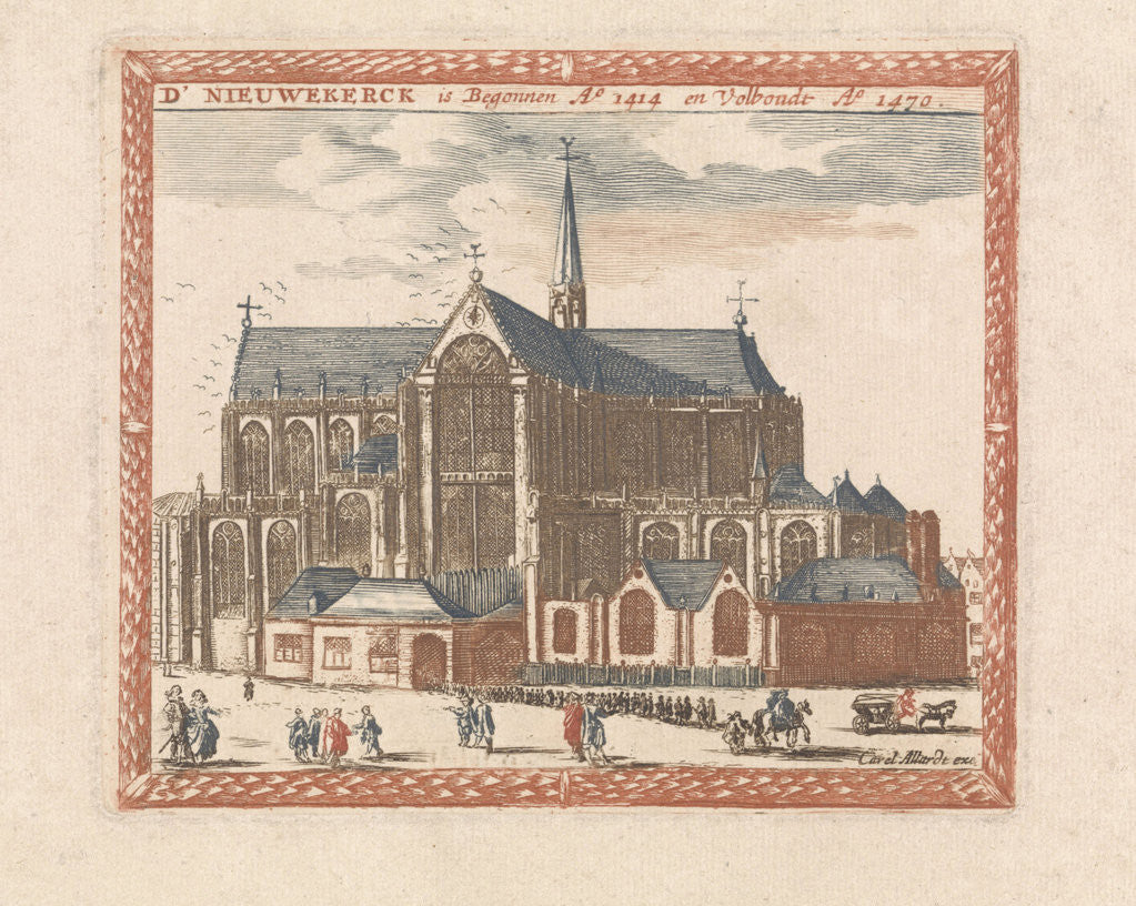 Detail of Nieuwe Kerk in Amsterdam by Carel Allard